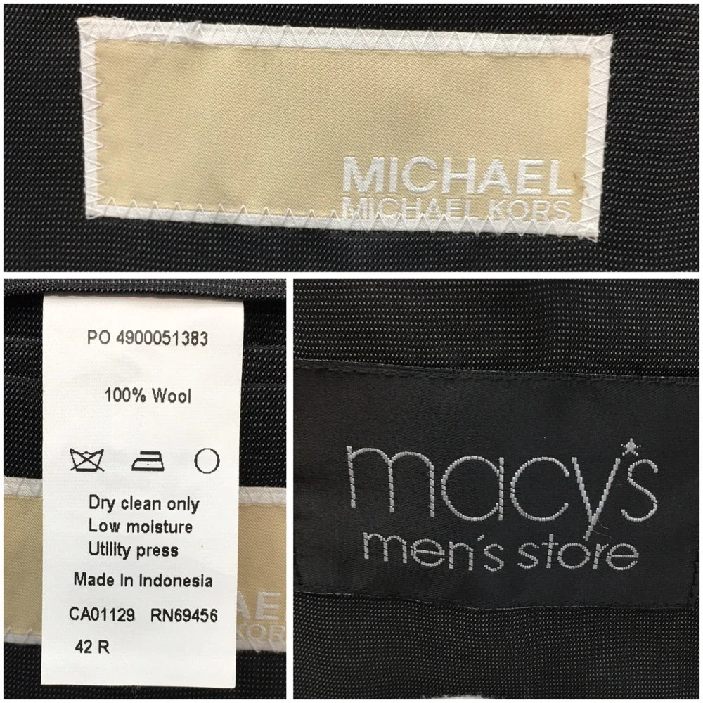 MICHAEL KORS Mens Wool Blazer Sport Coat Casual Jacket Size 42R Classic Suit